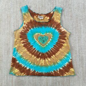Vintage Santiki Tie Dye Boho Tank Top XL